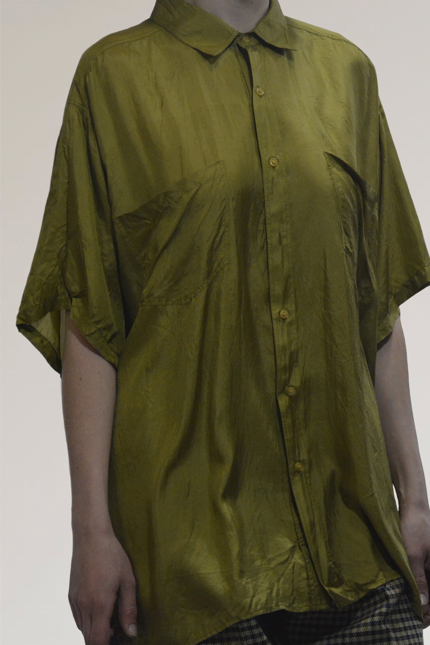 Green silk shirt - PICKNWEIGHT - VINTAGE KILO STORE